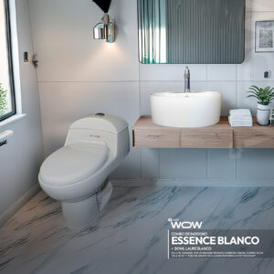 COMBO CYBER DE INODORO ESSENCE BLANCO + BOWL LAURE BLANCO + DESAGUE POP UP GRANDE CROMADO S/REBOSE P/BOWL COLA 18 CM STONE *INCLUYE TUBO DE ABASTO DE ALUMINIO REFORZADO F1/2* M1/2 RUMI*
