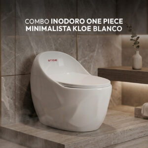 INODORO ONE PIECE MINIMALISTA REDONDO KLOE BLANCO STONE