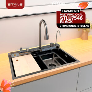 LAVADERO MULTIFUNCIONAL CON 7 FUNCIONES DE 5 TECLAS BLACK STLU7546 STONE