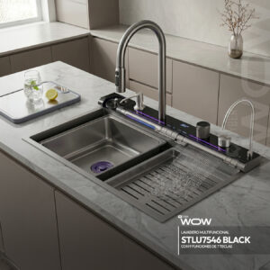 LAVADERO MULTIFUNCIONAL CON 9 FUNCIONES DE 7 TECLAS BLACK STLU7546 STONE