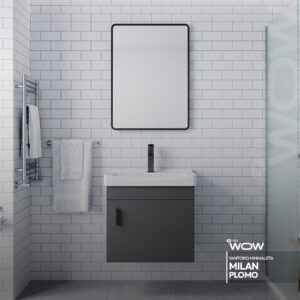 VANITORIO MINIMALISTA MILAN PLOMO STONE