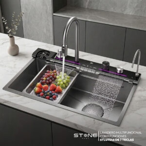 LAVADERO MULTIFUNCIONAL CON 9 FUNCIONES STLU7546 DE 7 TECLAS NANOBLACK STONE
