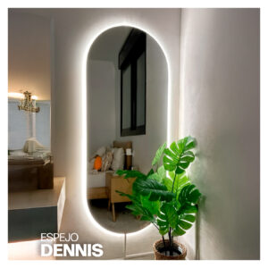 ESPEJO CUERPO COMPLETO LED TACTIL DENNIS 130X50CM STONE