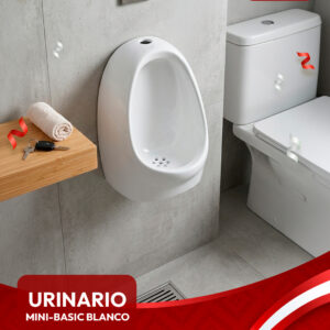 URINARIO MINI-BASIC BLANCO + BRIDA CON PERNOS STONE
